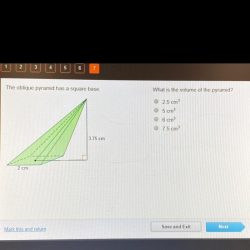 Pyramid base has oblique edge length volume