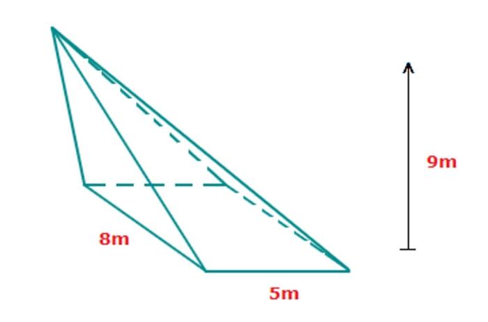 The oblique pyramid has a square base.