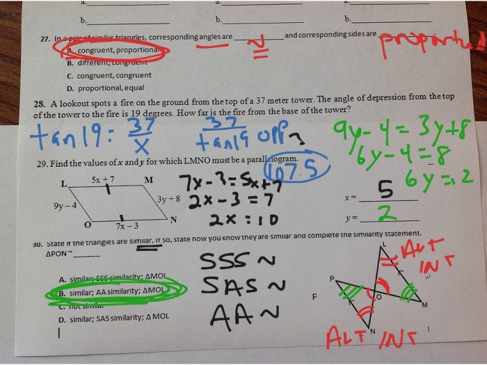 Post test foundations of geometry