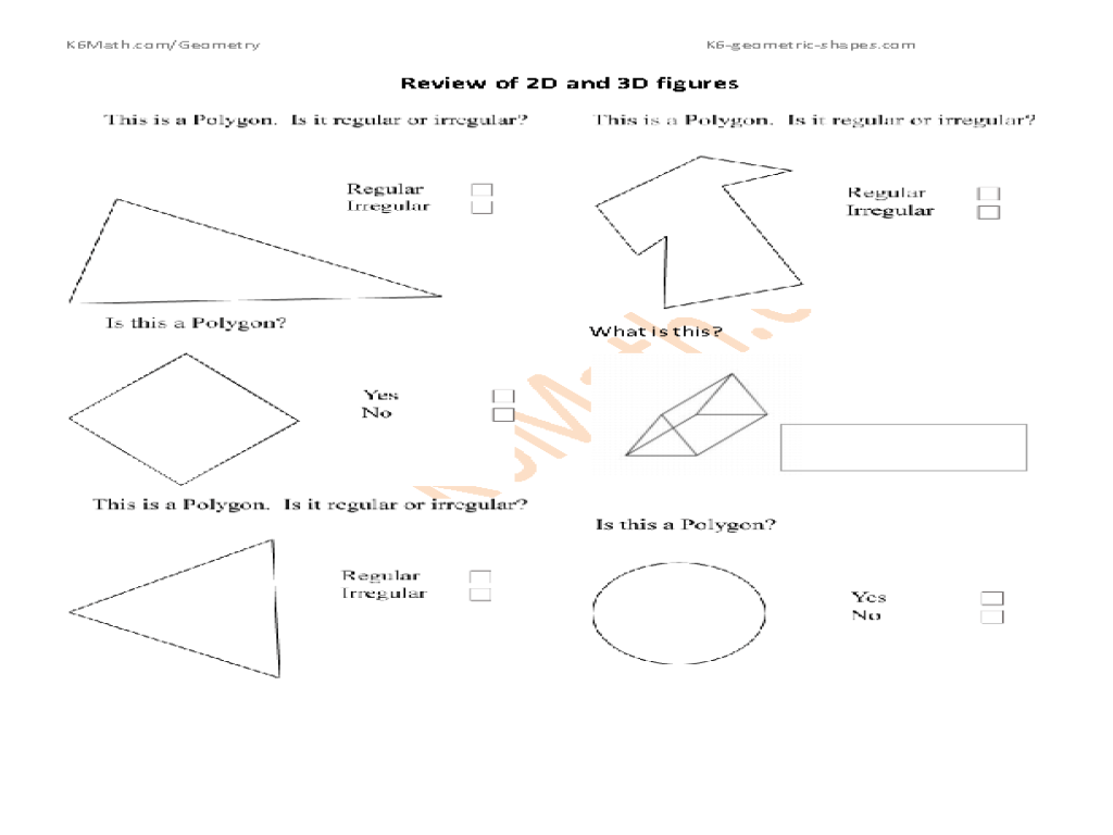 Classifying 3d figures worksheet answers